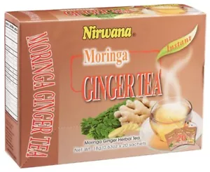 Nirvana Moringa tè allo zenzero 20 bustine istantaneo - Foto 1 di 3
