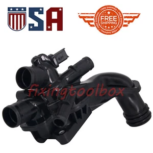 Fits Mini Cooper 1.6L 2007-2013 Coolant Thermostat Assembly w/Sensor 11537534521 - Picture 1 of 12