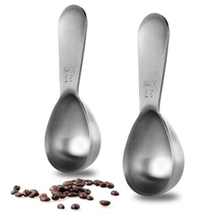 18/8 Stainless Steel Coffee Scoop: 2 Tablespoon Metal Measuring Spoon Set of ... - Picture 1 of 8