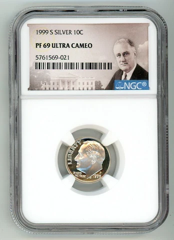 1999 S SILVER ROOSEVELT DIME 10C NGC PF69 ULTRA CAMEO E2 Cover