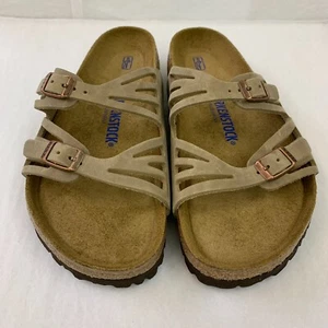Birkenstock New w/ Box Granada Tobacco Brown Oiled Leather Soft Footbed Narrow - Picture 1 of 5