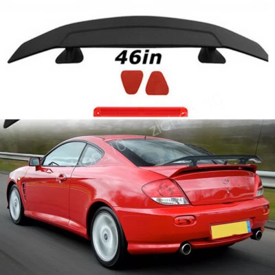 46" Matte Black ABS Rear Trunk Spoiler Wing Tail Lip Kits For Hyundai Tiburon - Image 1 of 4