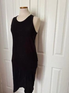 VESTIDO SIN MANGAS FRANK & EILEEN TEE LAB ASIMÉTRICO NEGRO JERSEY TALLA PEQUEÑA - Imagen 1 de 7