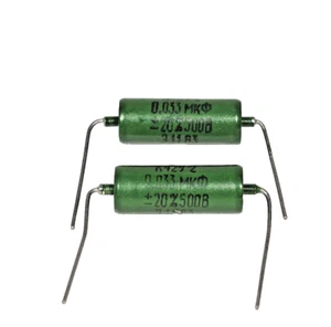 K42Y-2 0.033uF 160V SOVIET METALLIZED PAPER AUDIO PIO CAPACITOR NEW QTY-8 - Picture 1 of 2