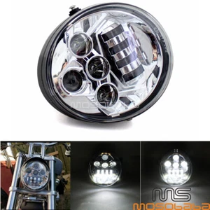 Chrome LED Projector Headlight DOT For Harley VRSC VRSCA VRSCAW VRSCB Street Rod - Picture 1 of 10