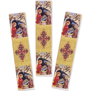 Belén de Cristo Juego de 3 Marcadores Arte Textil 9 1/8"x2" - Imagen 1 de 1