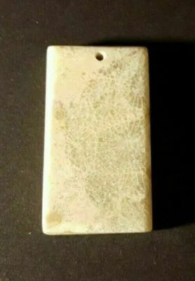 Nipomo Koralle Kettenanhänger 43x23x6mm, Fossil, Coral fossil pendant - Bild 1 von 3