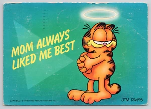 Postcard Garfield the Cat Jim Davis Posted 1986 Continental 4x6 - Picture 1 of 2