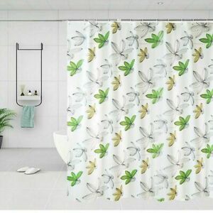 Waterproof Shower Curtain Set with 12 Hooks Children's Curtains for Mildew Proof