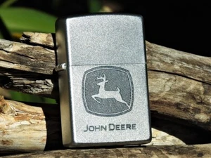 John Deere Silver Zippo Lighter - Leaping Deer - Tractors -Rare - Model: 21003 - Picture 1 of 11