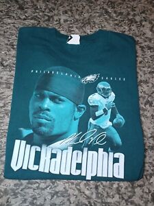 Michael Vick NFL Reebok Philadelphia Eagles T Shirt Men’s Size Small Rare Green