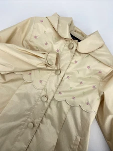 Rothschild Long Dress Coat Rain Jacket Easter Church Flower Embroidery Size 6X - Picture 1 of 10