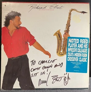 signed RICHARD ELLIOT Power of Suggestion 1988 Intima D1-73321 Tower of Power NM - Picture 1 of 4