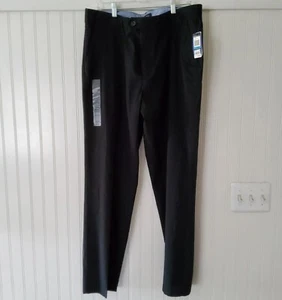 Nautica Men Dress Pants Black Tailored Fit The Beacon Pant Flat Front 36x32 - Picture 1 of 15