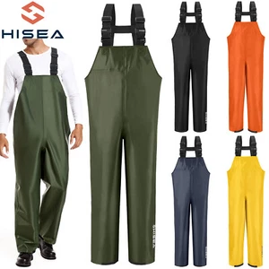 HISEA Waterproof Bib Overall for Men Women Fishing Bib Pants Adjustable Workwear - Picture 1 of 55