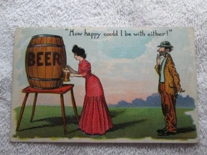 Antique How Happy Could I Be With Either! Postcard 1908 - Picture 1 of 2
