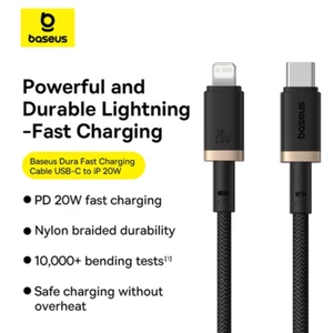 Baseus 20W MFi Certified Charging Type-C to Lightning Cable For iPhone 14 13 12 - Picture 1 of 14