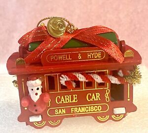 Chariot à câble San Francisco Powell & Hyde St. ornement de Noël écuc