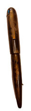 Eversharp Torpedo Model Brown Striped 14K Nib Lever Fountain Pen Estate Vintage
