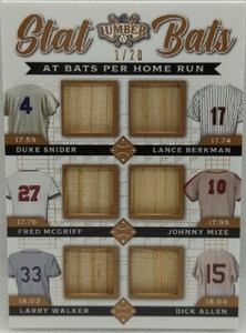 Duke SNIDER WALKER Dick ALLEN Johnny MIZE + 2022 Leaf Lumber Game Used BAT #1/20