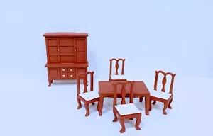 Puppenhaus Miniatur Harz Esszimmer Set 1:24 Maßstab - 6 Stck. Halber Zoll Waage - Bild 1 von 4