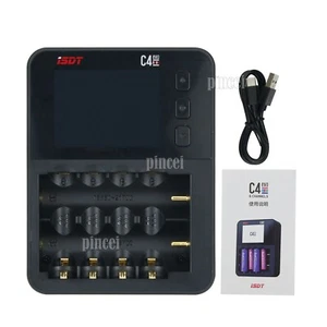 ISDT C4 EVO Smart Battery Charger with Type-C QC3.0 Output for AA AAA Li-ion - Picture 1 of 7