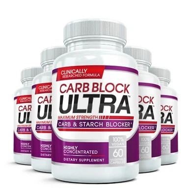 5x CARB BLOCK ULTRA: Best Starch Blocker & Keto Diet Cheat Pills for Weight Loss - Image 1 of 4