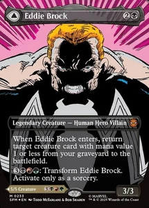 Eddie Brock / Venom (Borderless FOIL) Spider-Man (SPM) - (Near Mint NM) - Picture 1 of 2