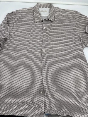 Camisa Tasso Elba Island Para Hombre Talla 2XL Cachemira Seda Lino Hawaiana Abotonada Foto 1 de 4