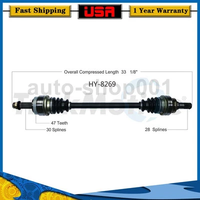 Eje trasero derecho CV eje articulado para Hyundai Genesis 2013 2012 2011 2010 2009 Foto 1 de 2