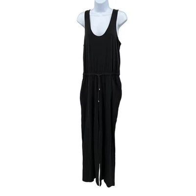 C&C California Sleeveless Wide Leg Jumpsuit with Pockets WMNS M Black Scoop Neck - Image 1 of 4