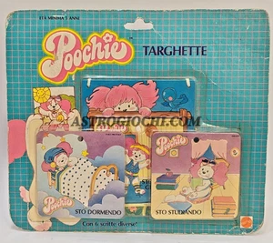 MATTEL POOCHIE TARGHETTE CORNICI CON CORDINO VINTAGE 1983 NEW IN BOX - Picture 1 of 7