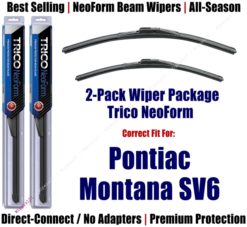 Limpadores NeoForm Super-Premium 2 peças ajuste 2005 Pontiac Montana SV6 16240/220 - Imagem 1 de 1