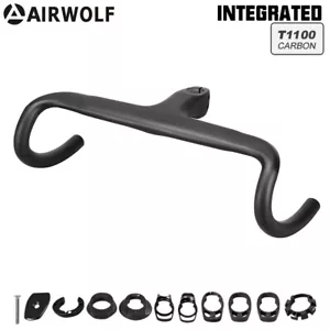 AIRWOLF T1100 Bicicleta de Carretera de Carbono Manillar Integrado Vástago Bicicleta Grava Barra de Caída - Imagen 1 de 21