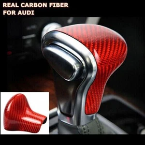 Cubierta de ajuste de perilla de cambio de marchas de coche de fibra de carbono para Audi A4L A5 A6L A7 Q5 Q7 S6 S7 - Imagen 1 de 7