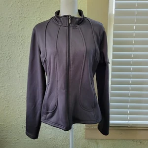 Chaqueta BCG Mujer Atlética Gris Cremallera Frontal Manga Larga Bolsillos Ajustados Talla Grande - Imagen 1 de 5