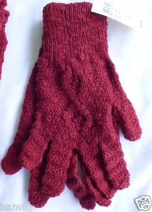 Lucky Brand Womens Gloves One Size RED New with Tags Cable Knit Lucky Quality - Picture 1 of 2