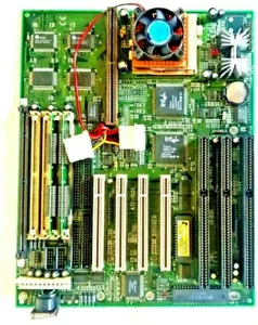 ATC-1020 MOTHERBOARD + Intel Pentium M 100 MHz SY046 CPU + 16MB RAM + H/S & FAN - Picture 1 of 2