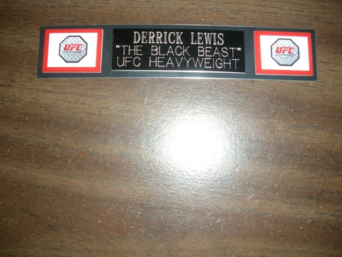 DERRICK LEWIS (UFC) NAMEPLATE FOR SIGNED TRUNKS DISPLAY/PHOTO/PLAQUE Cover