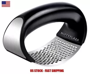 Garlic Press Crusher Stainless Steel Ginger Crush Squeezer Mincer Kitchen Gadget - Picture 1 of 9