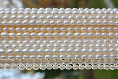 Oval1 6-7 mm AA Zuchtperlen Strang Süßwasser Perlen Schmuck Kette Halskette ujhn - Bild 1 von 3