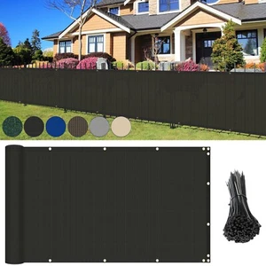 5'x15' Privacy Fence Screen Windscreen Garden Balcony Mesh Fabric Shade Cover - Picture 1 of 73