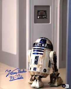 Fotografia firmata Kenny Baker "R2-D2" Star Wars ESB Bespin 11x14 BECKETT - Foto 1 di 3