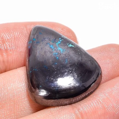 Piedra preciosa suelta corte cabujón forma pera azurita azurita natural hematita AAA de 63 quilates Foto 1 de 4