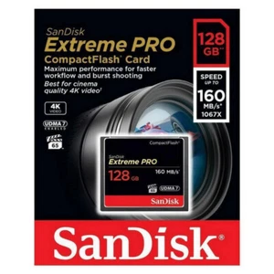 SanDisk CF Extreme Pro Card 128GB Compact Flash Memory Card DSLR 4K Video 160MBs - Picture 1 of 4