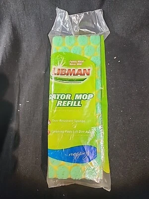 Libman Gator Mop Refill Genuine Tear Resistant Sponge w/ Cleaning Pads NEW 02021 - Image 1 of 2