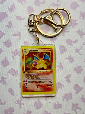 Pokemon Charizard V GX EX Vmax Base Set 4/102 1st Ed Keychain Canadian Seller - Image 1 of 3