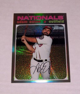 2020 Topps Heritage Chrome Refractor 320 Adam Eaton (#/571)  $.99 Shipping!