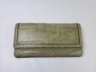 Green Leather Fossil Wallet Credit Card Checkbook