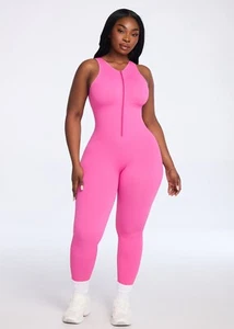 She's Waisted SnatchedKnit Front Zip Padded Jumpsuit-Pink-Size XS/S-nwt $ 49,99 - Bild 1 von 15